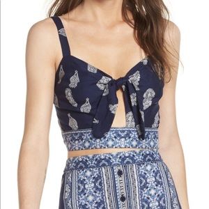 Band of Gypsies bandana print crop top size small
